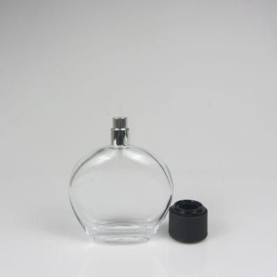 Clear Rectangle Fragrance Glass Perfume Bottles with Black Cap