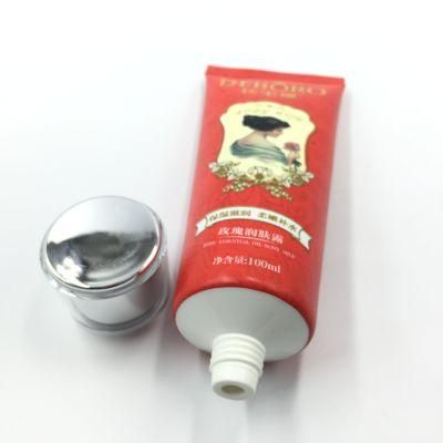 Empty 120ml Body Lotion Gel Dual Chamber Cosmetic Tube Packaging with Acrylic Cap