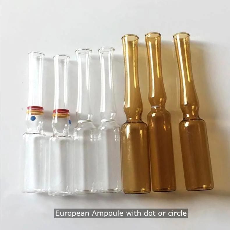 3ml 5ml 10ml Medium Borosilicate Glass Clear/Amber European Ampoule Bottle