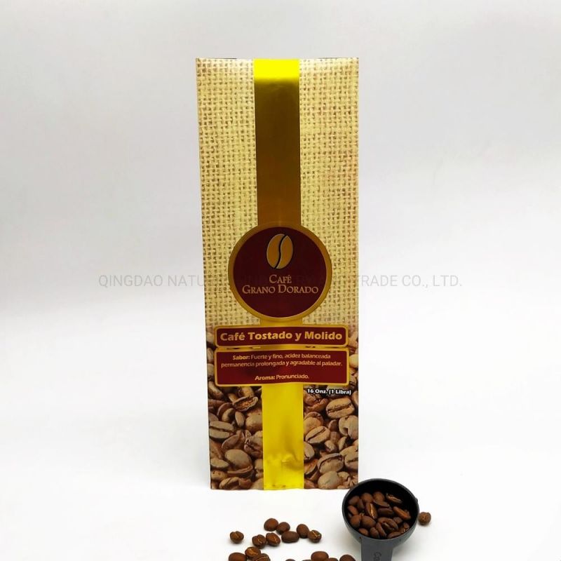 400g Matt Laminated Plastic Aluminum Foil Back Seal Coffee Pouch Valve Bag