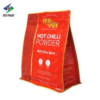 Customized Environmental Zipper Bag Flat Bottom Food Packaging Bag Tea Packaging Seal Bag