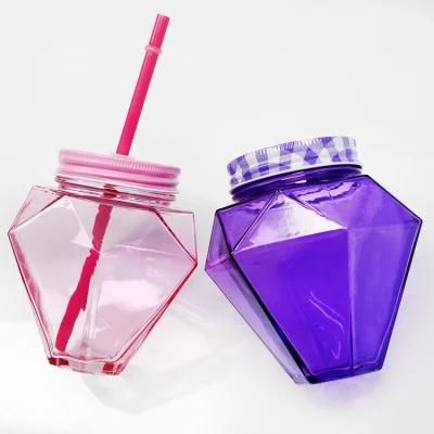 16oz New Coming Style Mason Jar for Juice Beverage with Straw