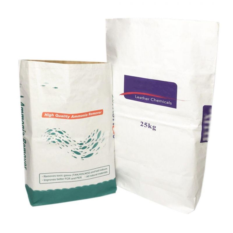 Square Bottom Valve Top 25kg 50kg Kraft Paper Bag for Packing Cement Chemical Glue