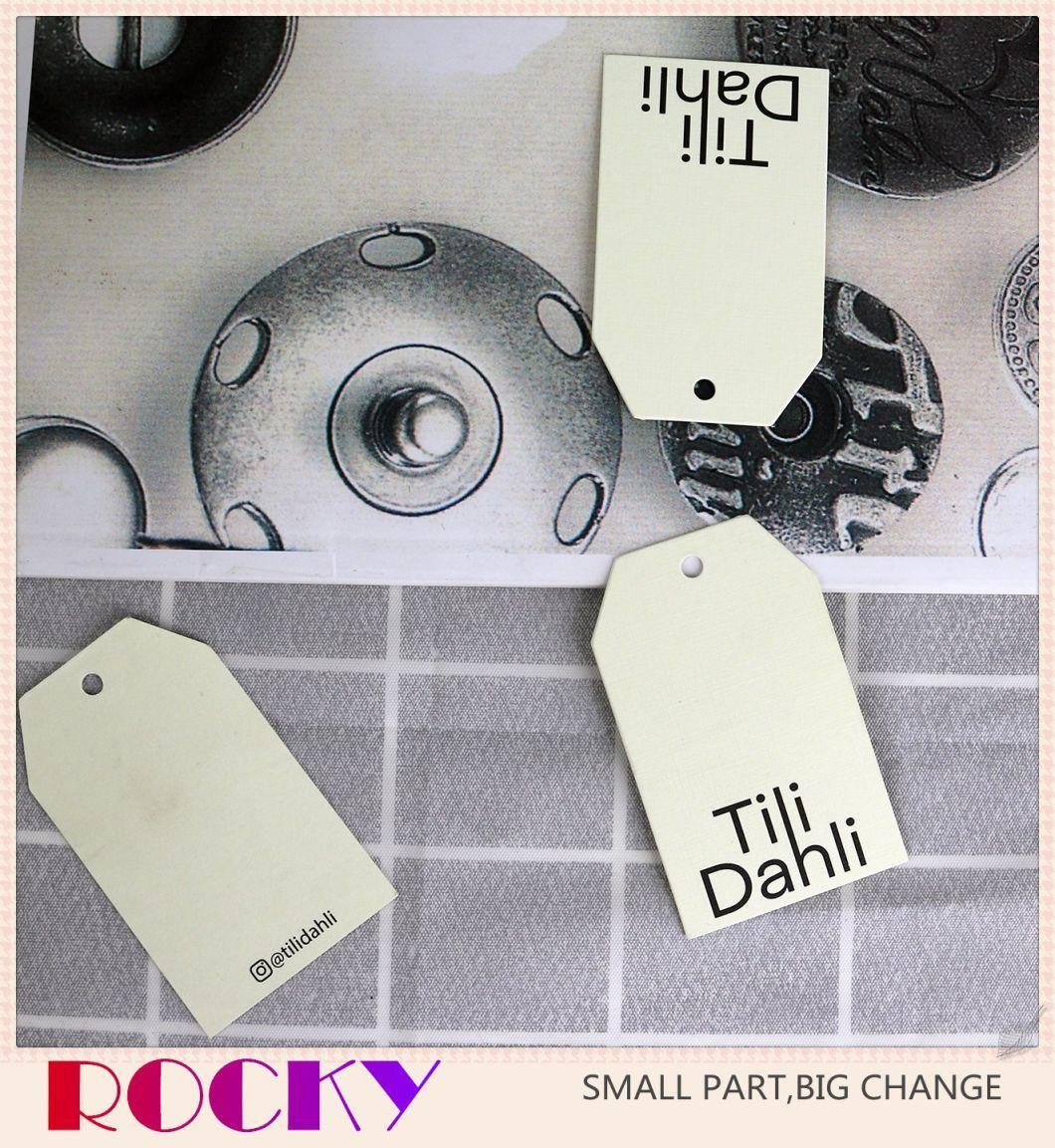 Paper Cardboard Hang Tags Labels OEM Design Custom Printed Logo Vintage Luxury Hangtags for Clothes