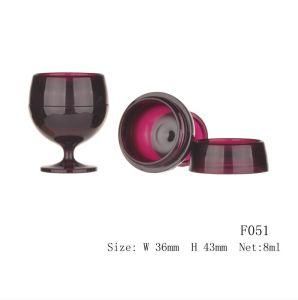 Wine Glass Shape Lip Jelly Lip Balm Container