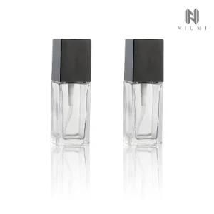 30ml Glass Foundation Bottle Square Glass Pump Bottle Customized Color Glass Serum Bottle