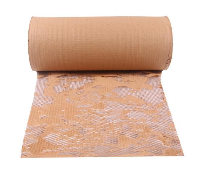 No Pollution Recyclable Cushion Filling Brown Kraft Packaging Paper Honeycomb Roll for Dispenser