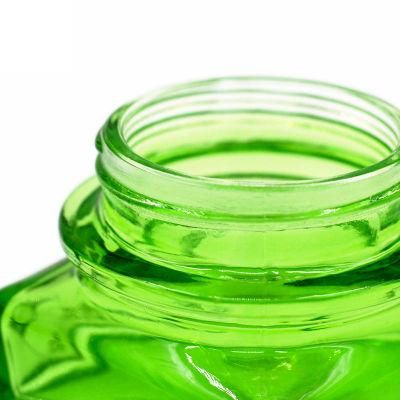 Fomalhaut 50g Green Glass Jar with Sliver Cap