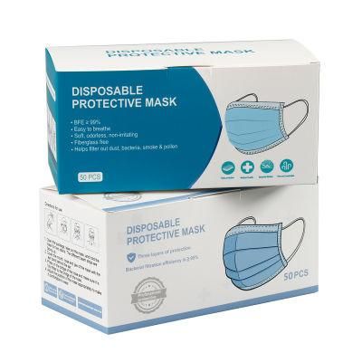 Recyclable Foldable Recycled Mask Ffp2 N95 Medical Pm2.5 Masks Filters Surgical Face Mask Cardboard N95 Mask Paper Packaging Box