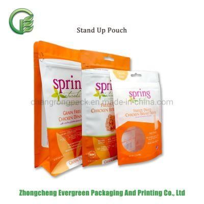 Plastic Stand up Window Bag Pet Food Animal Feed Ziplock Doypack Pouches