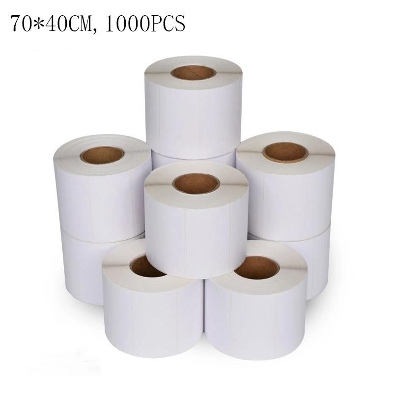 Adhesive Sticker 70*40*1000PCS Logistics Packaging Custom Printed Cashier POS Thermal Paper Rolls