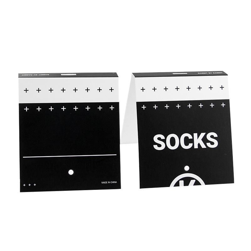 Professional Matt Laminated Black Paper Hang Tag for Sock
