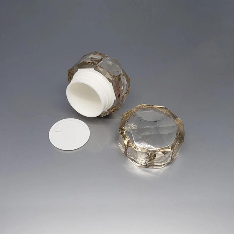 in Stock 1 Oz 2 Oz 4oz 5g 10g 12g 15g 30g 50g Diamond Clear Empty Cosmetic Plastic Makeup Jars with Lids