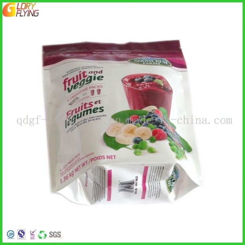 Plastic Flexible Packaging Food Bag with Zipper/Mini Apple Frozen Food Packing Supplier.