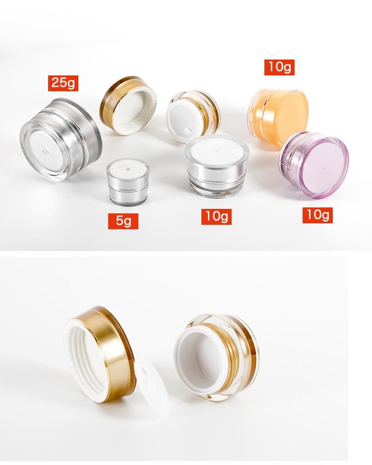 5g 10g 15g Customized Round Plastic Cream Jar