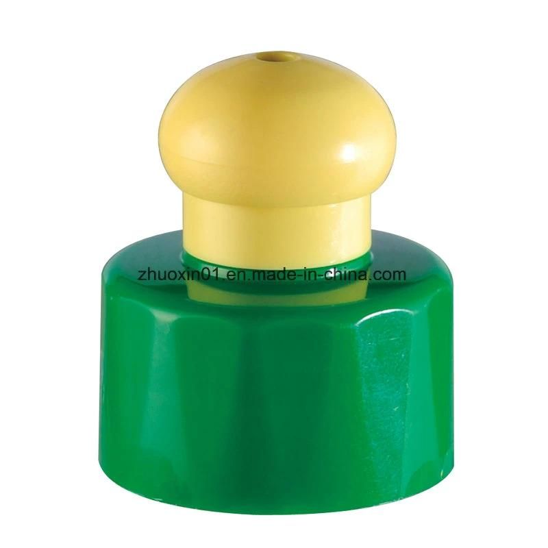 High Quality White Plastic Push Pull Cap for Water Bottles