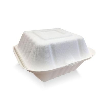 Disposable Biodegradable Bagasse Sugarcane Clamshell Box Food Packaging