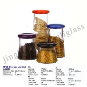 Unique Design Storage Glass Jar with Unique Cap