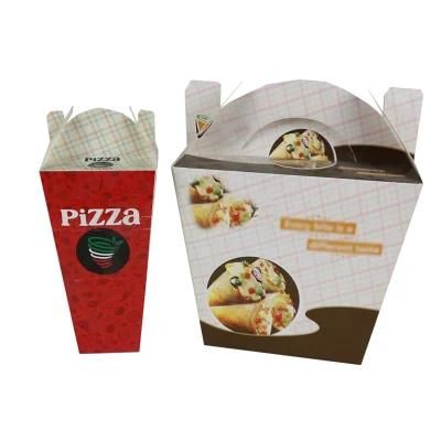 Disposable Lunch Snack Food Packaging White Cardboard Paper Box with Logo
