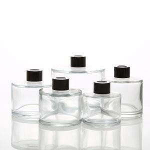 Wholesale 50ml 150ml 250ml Clear Aroma Reed Diffuser Round Glass Bottle with Aluminum Cap
