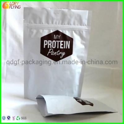 Plastic Food Packaging Bags with Zipper and Aluminum Foil for Protein Packaging