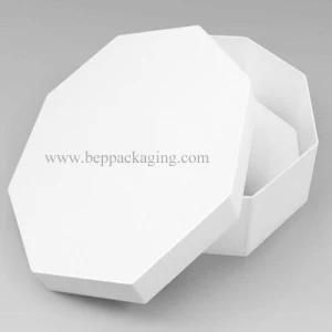 White Hexagonal Cardboard Box, Custom Packaging Matt Lamination Rigid Box with Your Own Logo