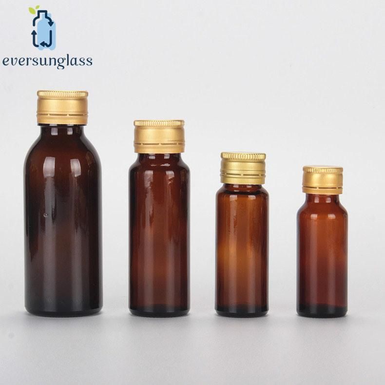 Hot Selling Empty Amber Pharmaceutical Medical Glass Boston Round Bottle