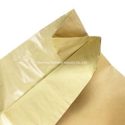Recyclable Kraft Paper Laminated PP Woven Bag for Cow Cattle Feed 25kg 50kg