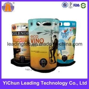 Wine Packaging Stand up Plastic Ziplock Customized Bag with Valve