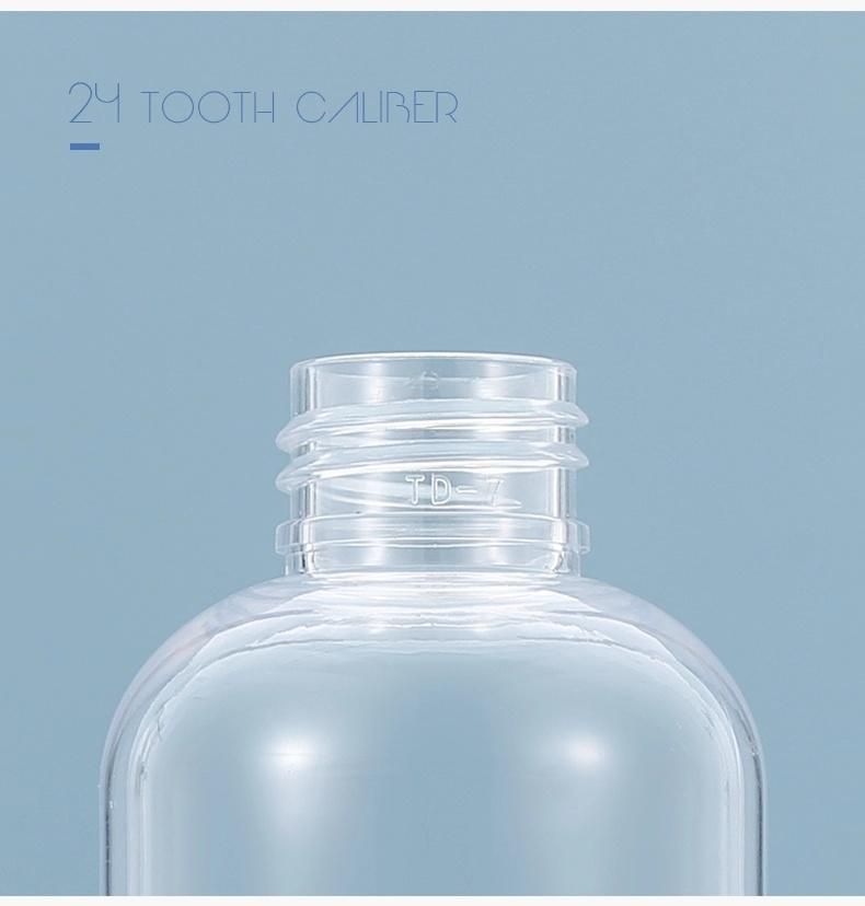 Transparent Pet Plastic Bottle Big Capacity 75ml 100ml 250ml Packaging for Cosmetic
