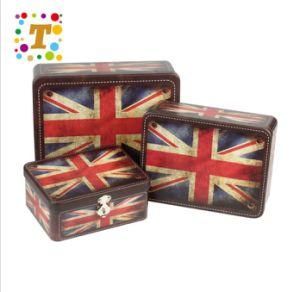 a Three-Piece Tinplate Box, Jewelry, Cosmetics, Tin Cans