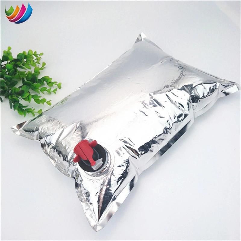 Wholesale Bag in Box with Valves Bib Wine Juice Packaging Transparent Aluminum Foil Liquid Bag