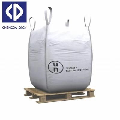 1ton 1000kgs Type B Jumbo Bags Laminated Bulk Bag FIBC Super Sacks with Spout Bottom and 4 Corner Loops