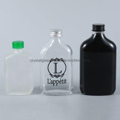 Color Spray Flat Shape Glass Bottle Beverage with Lids 50-500ml