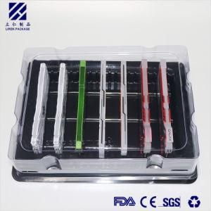 Plastic Blister Packaging Box with Black Tray and Clear Lid for Memory Card