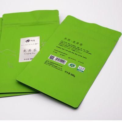 Custom Printed Plastic Bag Factory Stand up UV Printing Aluminate Foil Mylar Ziplock Bags with Windows Coffee/Tea Packaging Bags