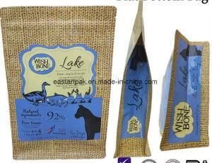 Heat Seal Pet Food Plastic Zipper Flat Base Bag