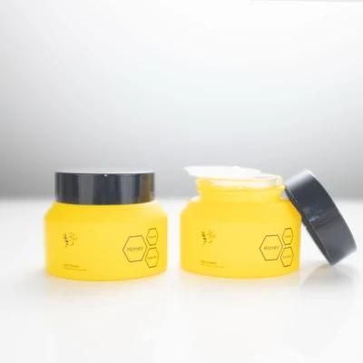 Fomalhaut High Quality Empty Yellow Glass Jar for Night Cream