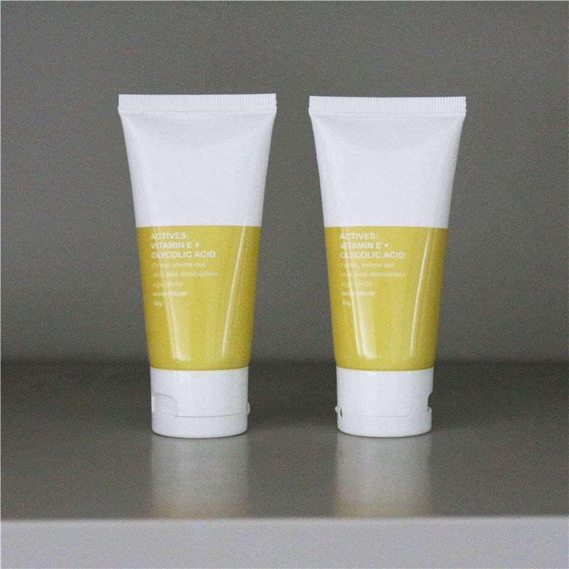 Free Sample 100ml Empty Cosmetic Cream White Plastic Soft Tubes with Flip Top