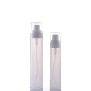 15ml 30ml 50ml 60ml White Round PP Cosmetic Frosted Spray Pump Bottle
