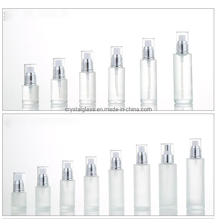 Glass Mist Spray Bottle with Silver Caps for Cosmetic Water and Oil