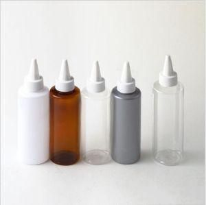 150ml 180ml Pet Plastic Flat Shoulder Sharp Spout Cap Liquid Medicine Lotion Bottle