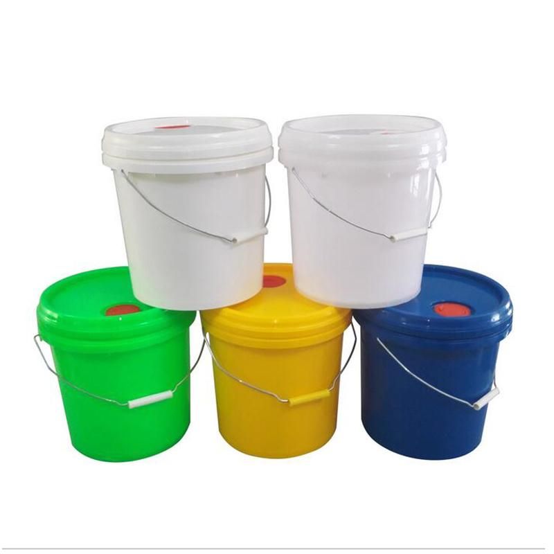 Industrial Grade Round Plastic Paint Bucket with Handle Cover