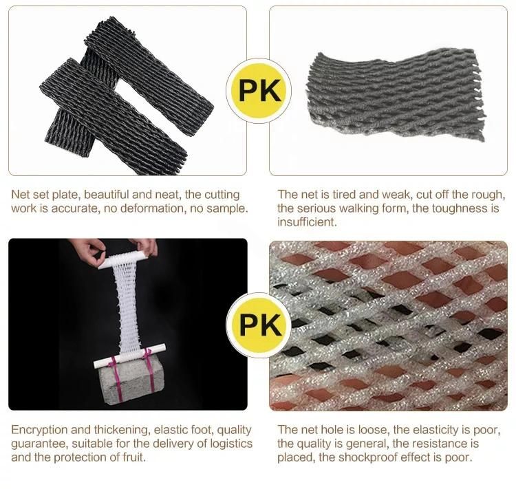 Plastic Colorful Fruit Mesh Net Protective Packaging Sleeve