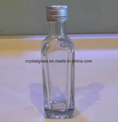 100ml Square Glass Liquor Spirits Bottle