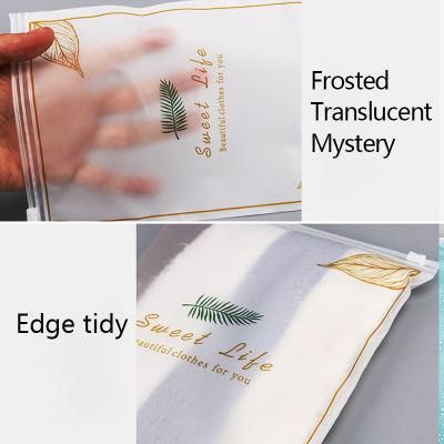 Top Sale Custom CPE Material Frosted Ziplock Plastic Bag for Clothes/Makeup/Jewelry etc Packaging