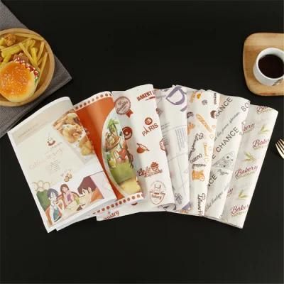 Printed Food Sandwich Shawarma Wrapper Paper