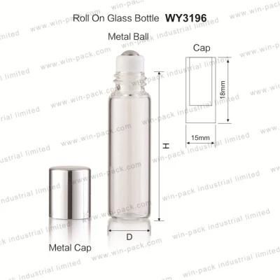 3ml 5ml 8ml 10ml 12ml Amber Essential Oil Custom Roll on Glass Bottle with Roller Ball