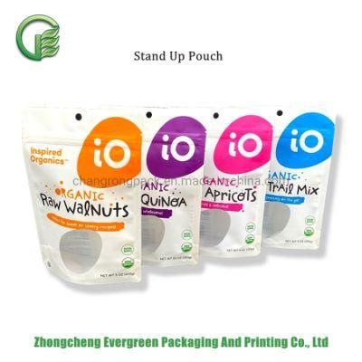 Ziplock Plastic Dried Fruits Packaging Stand up Bags Snack Food Doypack Pouches