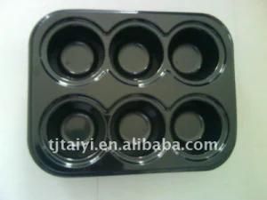 Ty-0019 Six Cavity Egg Tart Cookie Pudding Cake Cpet Plastic Oven Baking Tray